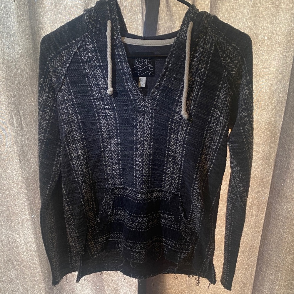 Billabong Navy V-Neck Sweater with Hood